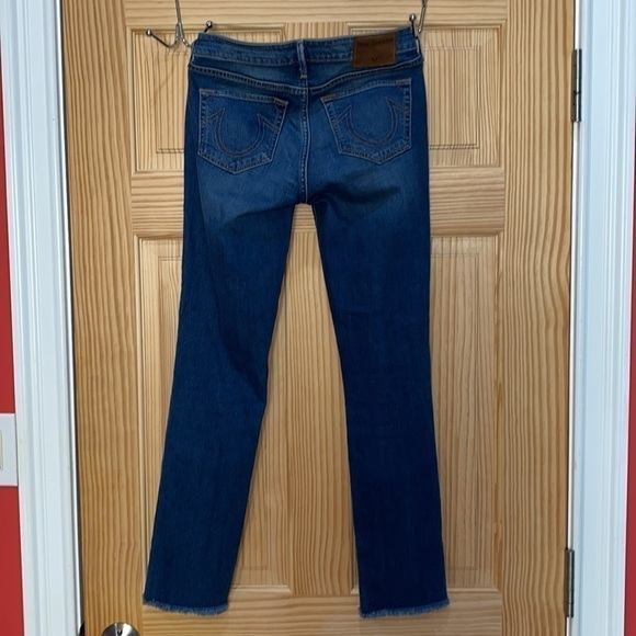𝅺TRUE Religion Blue Sara Cigarette Jeans Size 26 - Picture 9 of 14